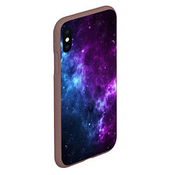 Чехол iPhone XS Max матовый NEON GALAXY НЕОНОВЫЙ КОСМОС, цвет: 3D-коричневый — фото 2