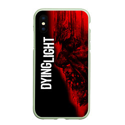 Чехол iPhone XS Max матовый DYING LIGHT RED ZOMBIE FACE, цвет: 3D-салатовый