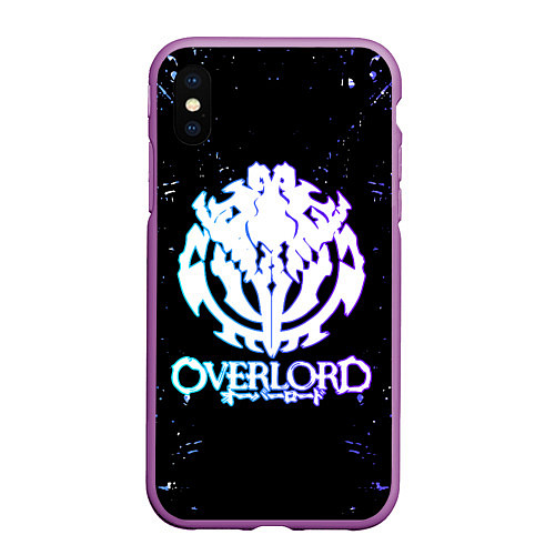 Чехол iPhone XS Max матовый OVERLORD оверлорд neon НЕОН / 3D-Фиолетовый – фото 1