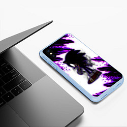 Чехол iPhone XS Max матовый SONIC DARK СОНИК, цвет: 3D-голубой — фото 2