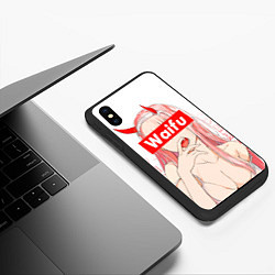 Чехол iPhone XS Max матовый Waifu -02 Darling in the Franxx, цвет: 3D-черный — фото 2