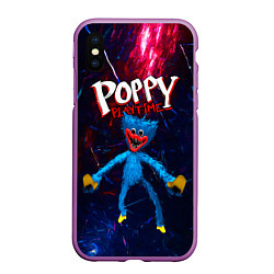 Чехол iPhone XS Max матовый Poppy Playtime, цвет: 3D-фиолетовый