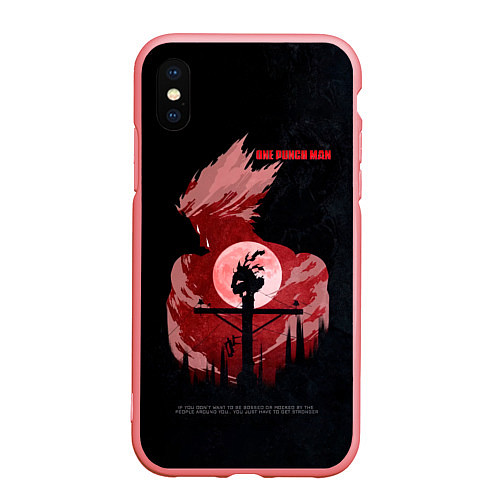 Чехол iPhone XS Max матовый One Punch-Man эпичный Гароу / 3D-Баблгам – фото 1