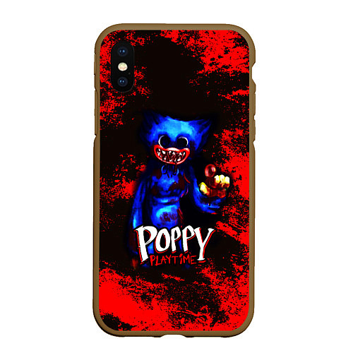 Чехол iPhone XS Max матовый Poppy Playtime: Bloodrage / 3D-Коричневый – фото 1
