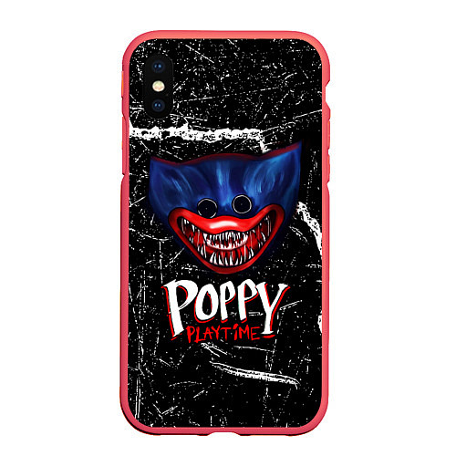 Чехол iPhone XS Max матовый Poppy Playtime / 3D-Красный – фото 1