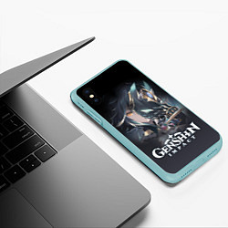 Чехол iPhone XS Max матовый ГенШин - игра с открытым миром, цвет: 3D-мятный — фото 2