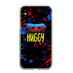 Чехол iPhone XS Max матовый Huggy, цвет: 3D-салатовый