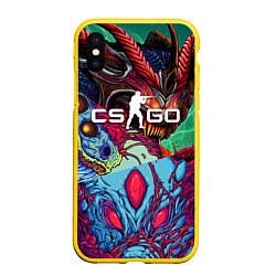 Чехол iPhone XS Max матовый CS GO ПОПУЛЯРНЫЕ СКИНЫ POP SKIN, цвет: 3D-желтый