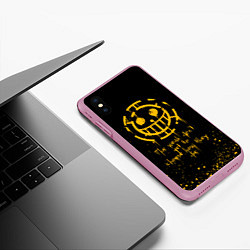 Чехол iPhone XS Max матовый ONE PIECE ПИРАТЫ БРЫЗГИ КРАСОК, цвет: 3D-розовый — фото 2