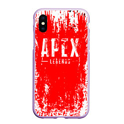 Чехол iPhone XS Max матовый Apex legends королевская битва, цвет: 3D-сиреневый