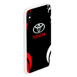 Чехол iPhone XS Max матовый Автомобиль Toyota, цвет: 3D-белый — фото 2