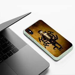 Чехол iPhone XS Max матовый Трафальгар Ло One Piece c нодати, цвет: 3D-салатовый — фото 2