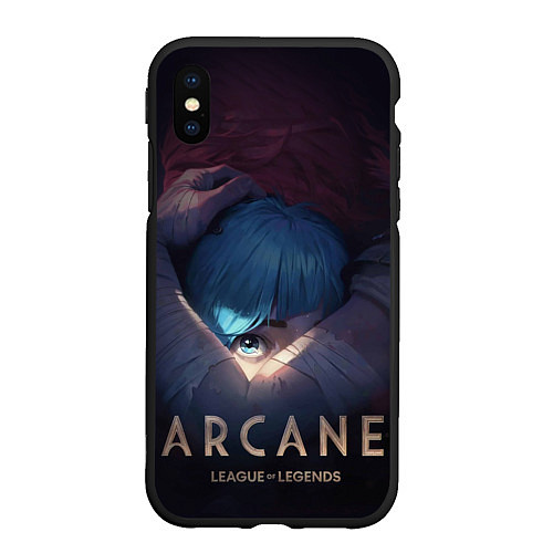 Чехол iPhone XS Max матовый Arcane: League of Legends / 3D-Черный – фото 1