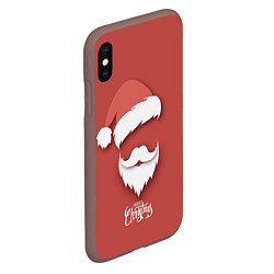 Чехол iPhone XS Max матовый Merry Christmas Счастливого Рождества, цвет: 3D-коричневый — фото 2