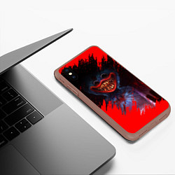 Чехол iPhone XS Max матовый Huggy Wuggy: Horror Game, цвет: 3D-коричневый — фото 2