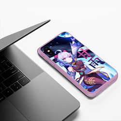 Чехол iPhone XS Max матовый Genshin Impact: Ganyu, цвет: 3D-сиреневый — фото 2