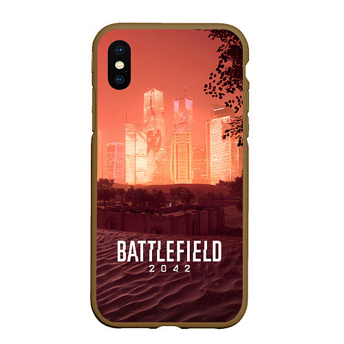 Чехол iPhone XS Max матовый Battlefield 2042 - Песочные часы / 3D-Коричневый – фото 1