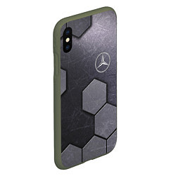 Чехол iPhone XS Max матовый Mercedes-Benz vanguard pattern, цвет: 3D-темно-зеленый — фото 2