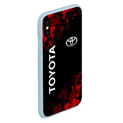 Чехол iPhone XS Max матовый TOYOTA MILITARY PIXEL BLACK RED, цвет: 3D-голубой — фото 2