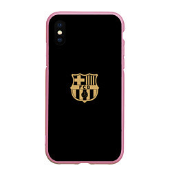 Чехол iPhone XS Max матовый Golden Barca, цвет: 3D-розовый