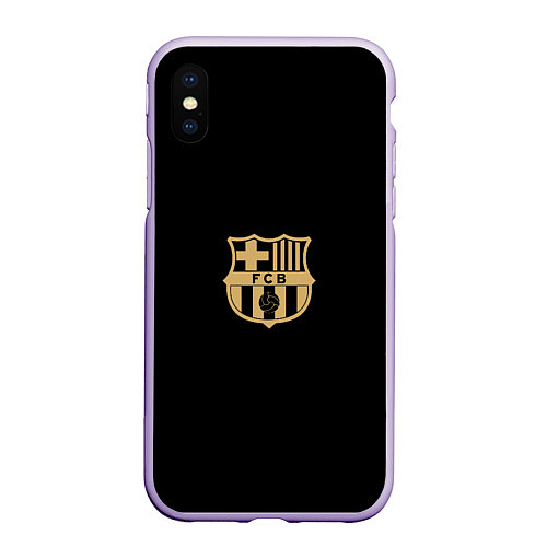 Чехол iPhone XS Max матовый Golden Barca / 3D-Светло-сиреневый – фото 1