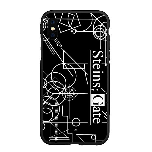 Чехол iPhone XS Max матовый SteinsGate Врата Штейна / 3D-Черный – фото 1