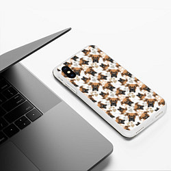 Чехол iPhone XS Max матовый Немецкий Бульдог Боксёр, цвет: 3D-белый — фото 2
