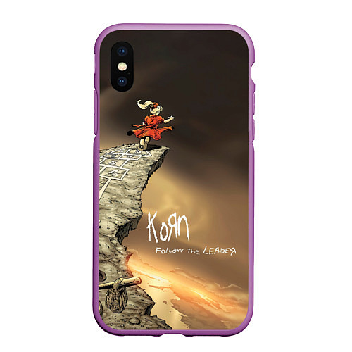 Чехол iPhone XS Max матовый Follow the Leader - Korn / 3D-Фиолетовый – фото 1