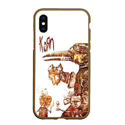 Чехол iPhone XS Max матовый Untitled - Korn, цвет: 3D-коричневый