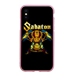 Чехол iPhone XS Max матовый Carolus Rex - Sabaton, цвет: 3D-розовый