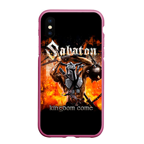 Чехол iPhone XS Max матовый Kingdom Come - Sabaton / 3D-Малиновый – фото 1