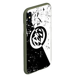 Чехол iPhone XS Max матовый Buick Black and White Grunge, цвет: 3D-темно-зеленый — фото 2