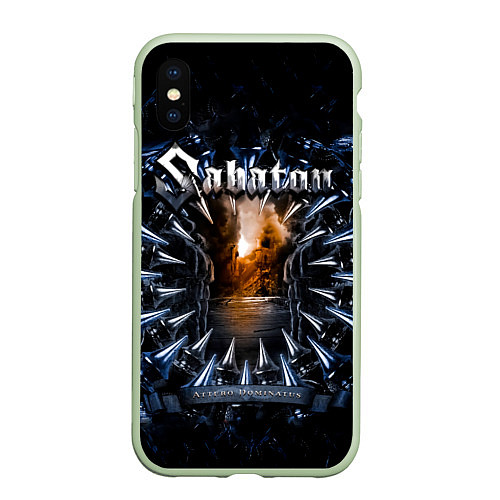 Чехол iPhone XS Max матовый Attero Dominatus - Sabaton / 3D-Салатовый – фото 1