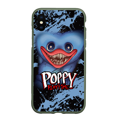 Чехол iPhone XS Max матовый POPPY PLAYTIME: HUGGY / 3D-Темно-зеленый – фото 1