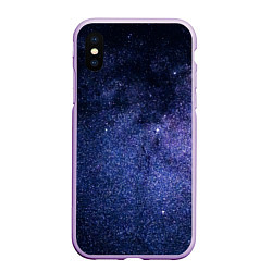 Чехол iPhone XS Max матовый Night sky, цвет: 3D-сиреневый