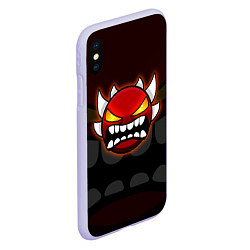 Чехол iPhone XS Max матовый Geometry Dash: Red Demon, цвет: 3D-светло-сиреневый — фото 2