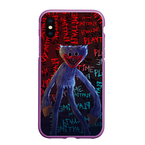 Чехол iPhone XS Max матовый HUGGY WUGGY / 3D-Фиолетовый – фото 1