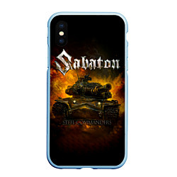 Чехол iPhone XS Max матовый SABATON - Steel Commanders, цвет: 3D-голубой