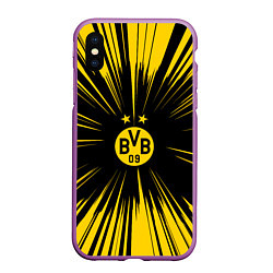 Чехол iPhone XS Max матовый Borussia Dortmund Crush Theme, цвет: 3D-фиолетовый