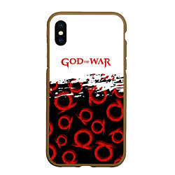 Чехол iPhone XS Max матовый God of War Logo Pattern