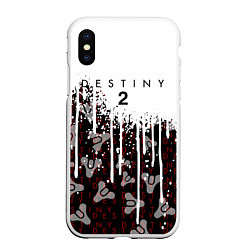 Чехол iPhone XS Max матовый Destiny Подтеки красок, цвет: 3D-белый