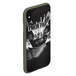 Чехол iPhone XS Max матовый A Thousand Suns: Puerta De Alcala - Linkin Park, цвет: 3D-темно-зеленый — фото 2