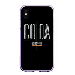 Чехол iPhone XS Max матовый Coda - Led Zeppelin, цвет: 3D-светло-сиреневый