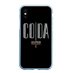 Чехол iPhone XS Max матовый Coda - Led Zeppelin, цвет: 3D-голубой