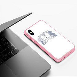 Чехол iPhone XS Max матовый Умиляющая совушка, цвет: 3D-баблгам — фото 2