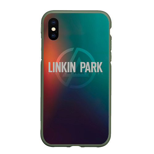 Чехол iPhone XS Max матовый Studio Collection - Linkin Park / 3D-Темно-зеленый – фото 1