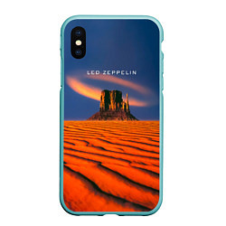 Чехол iPhone XS Max матовый Led Zeppelin коллекционное, цвет: 3D-мятный