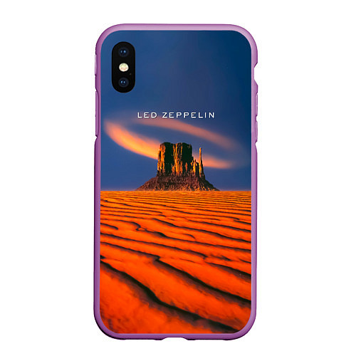 Чехол iPhone XS Max матовый Led Zeppelin коллекционное / 3D-Фиолетовый – фото 1