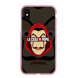 Чехол iPhone XS Max матовый БУМАЖНЫЙ ДОМ, ЛИЦО ДАЛИ LA CASA DE PAPEL