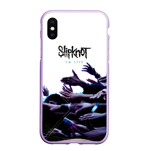 Чехол iPhone XS Max матовый 9 0: Live - Slipknot / 3D-Сиреневый – фото 1